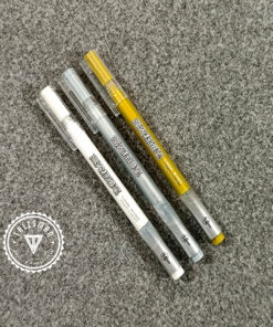 BAOKE PC3538 1.0mm White, Silver & Golden High Capacity Scrapbooking Gel Pen - 03 Pcs Set